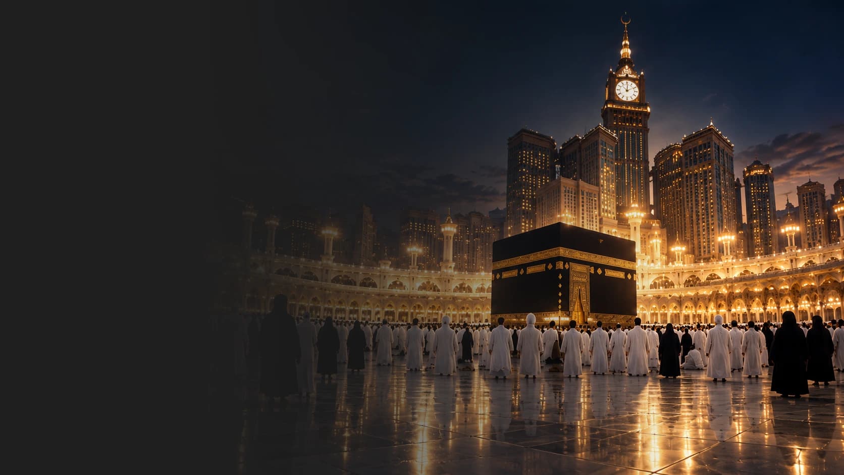 Haramain holy sanctuaries at twilight